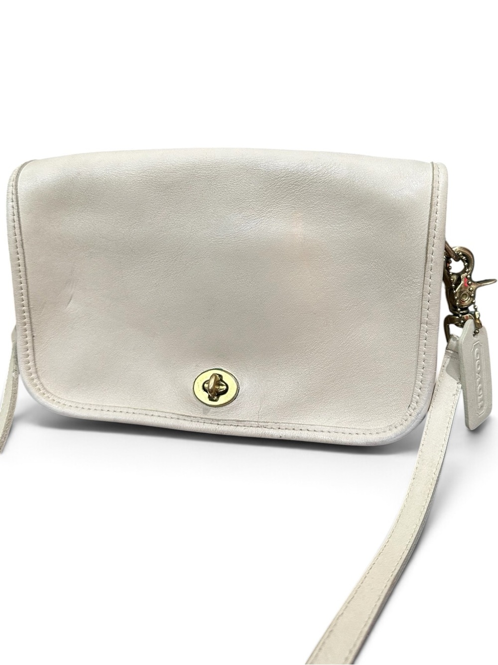 Vintage Coach 9755 Bone Pocket Purse USA 1994